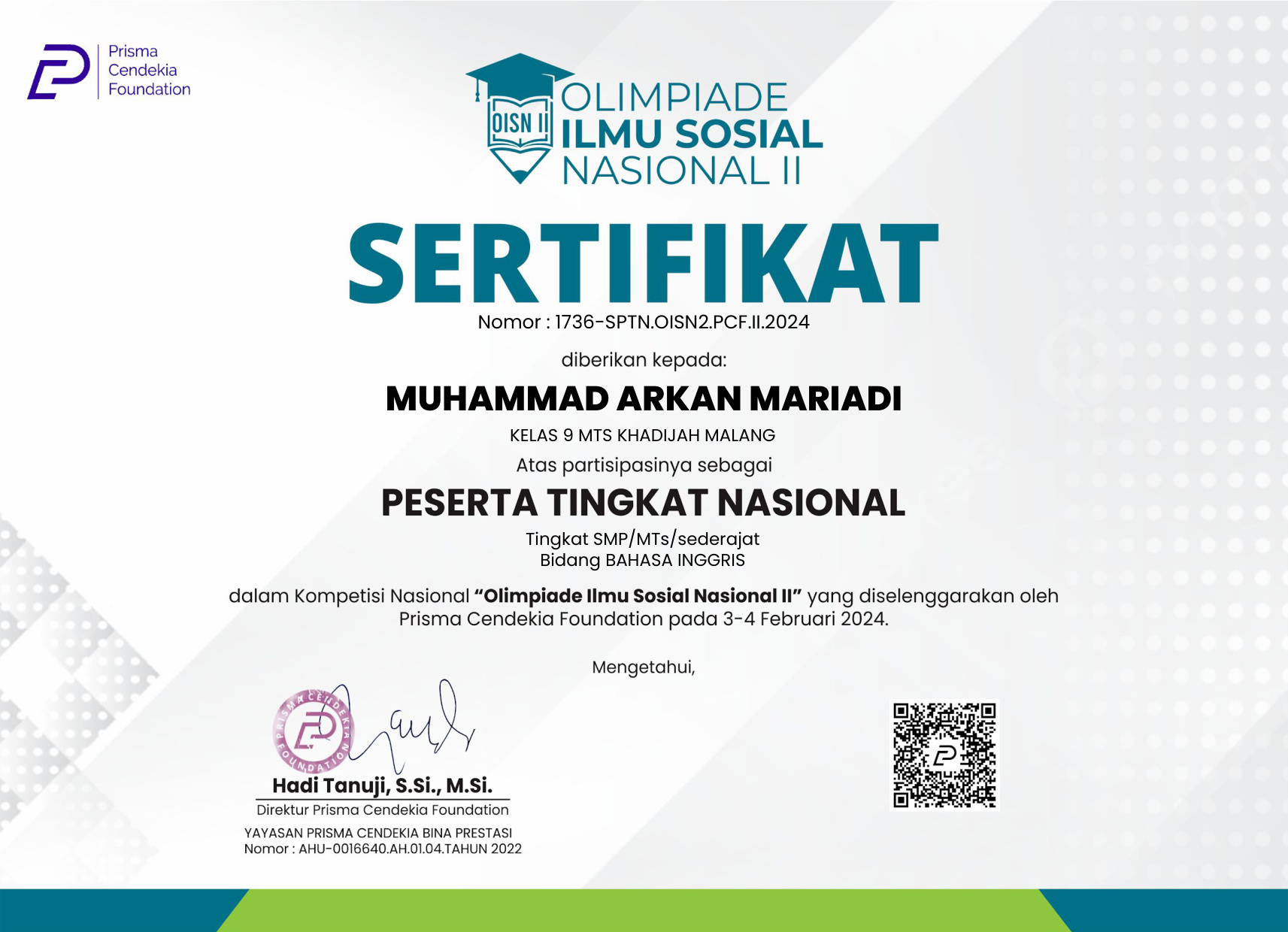 National Social Science Olympiad II — Delegate